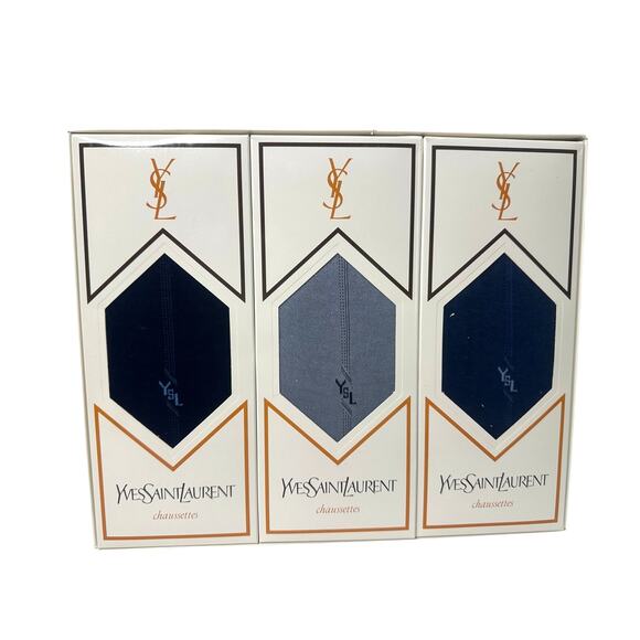 Yves Saint Laurent Other - Yves Saint Laurent (YSL) Dress Socks Gift Set (Blue, Gray, Black)